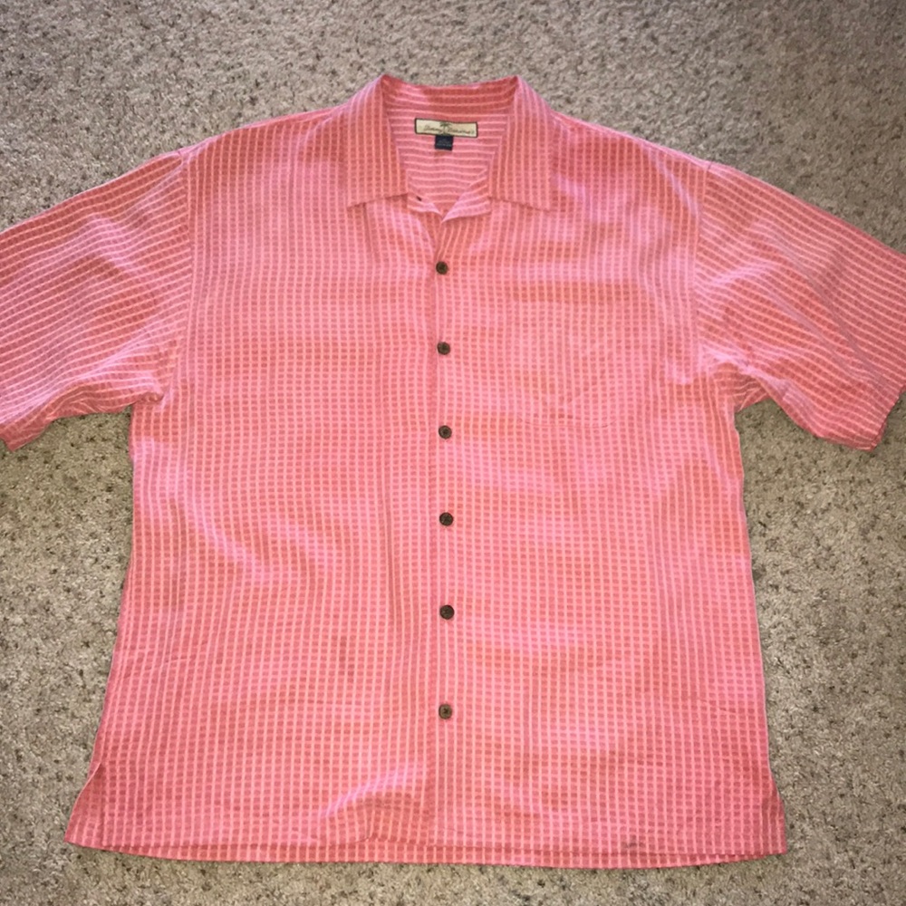 Men’s Short-Sleeve Button-down Silk Shirt